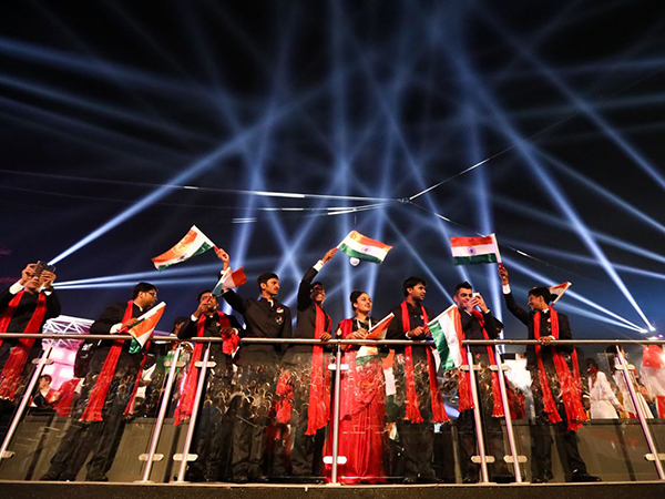 Indian champions on stage at the WorldSkills competition
